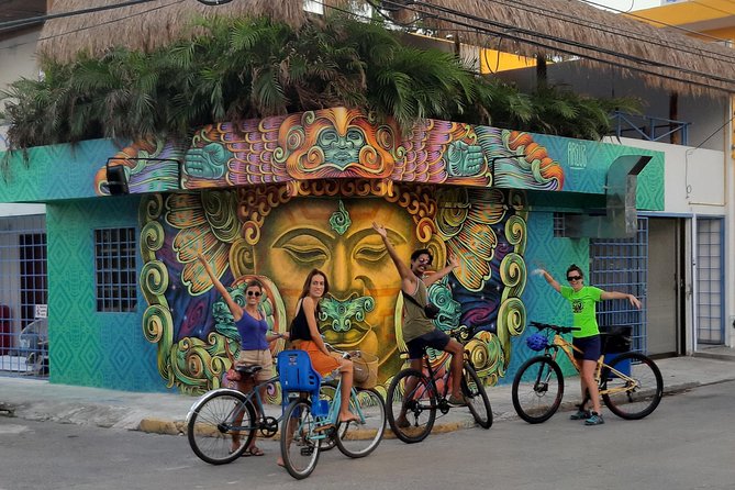 People bike touring in Playa del Carmen